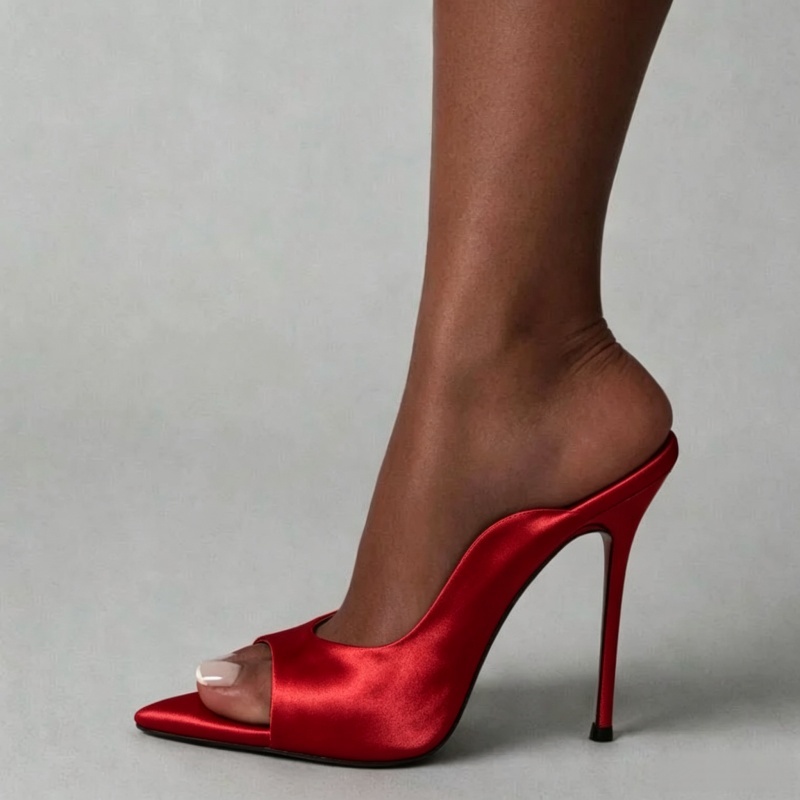 Slip Dress Satin - MKKHOU Fashion Pumps Nieuwe Hoge Kwaliteit