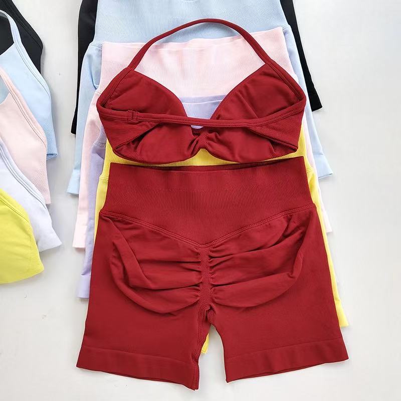 Sports Bra High Impact - HISTELLO Sportset Dames Strappy Gym Yoga