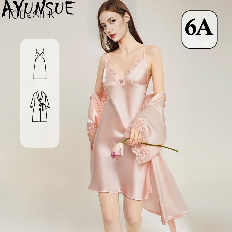 Robe Silk Women - AYUNSUE 100% Echte Moerbei Zijde Robe