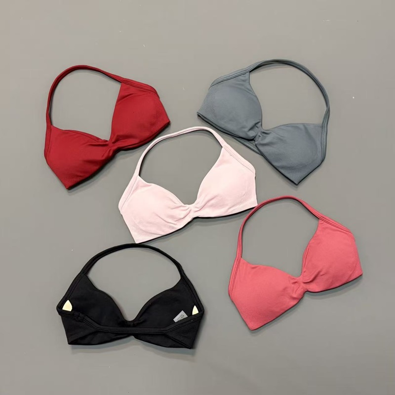 Sports Bra High Impact - Dames Halter Sportbeha V-hals Gevoerde Yoga