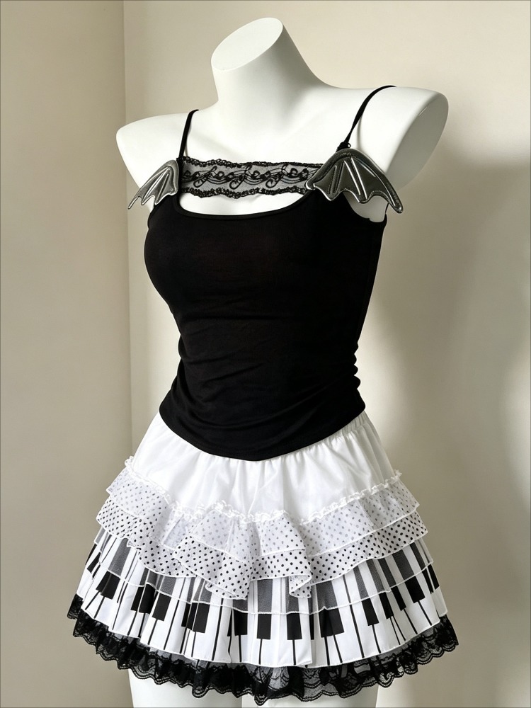 Retro 2000s Harajuku Tweedelig - Cami Top Lace recensie en prijs